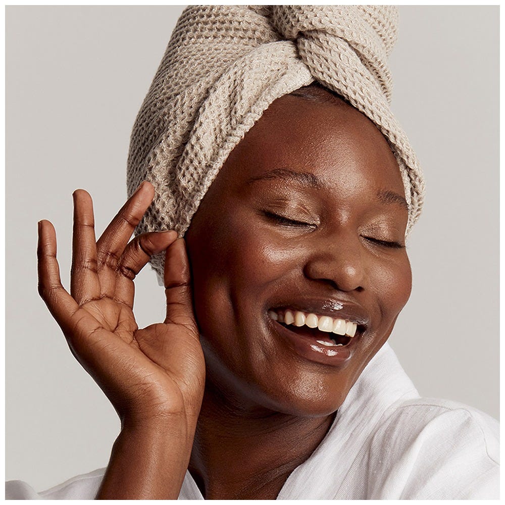 GLOV 100% Linen Hair Wrap - Brown