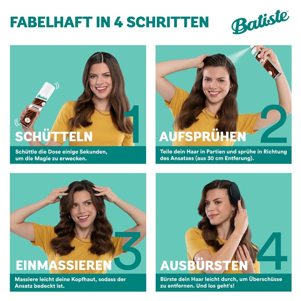 Batiste Dry Shampoo Color schwarz/dunkelbraun 200 ml