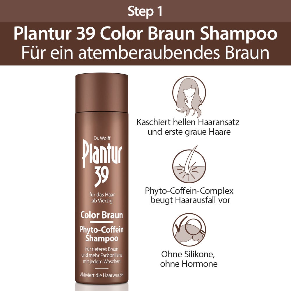 Plantur 39 Color Braun Phyto-Coffein-Shampoo 250 ml
