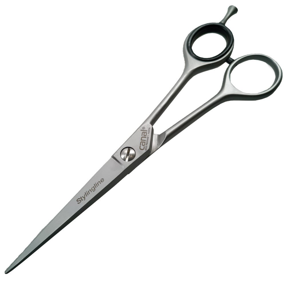 Canal Haarschere mit Haken und Mikroverzahnung rostfrei 165 mm