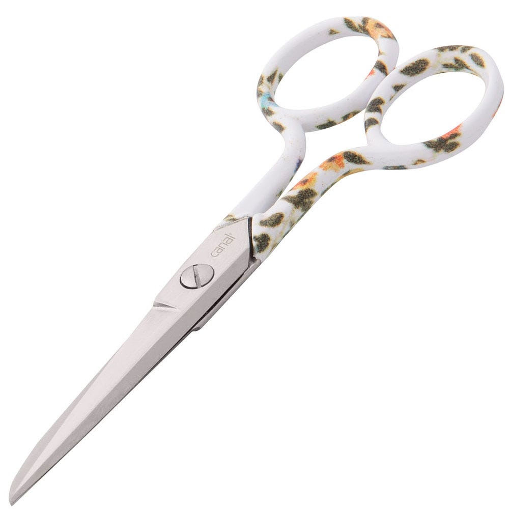 Canal Professionelle Näh- und Stickschere mit Blumenmuster