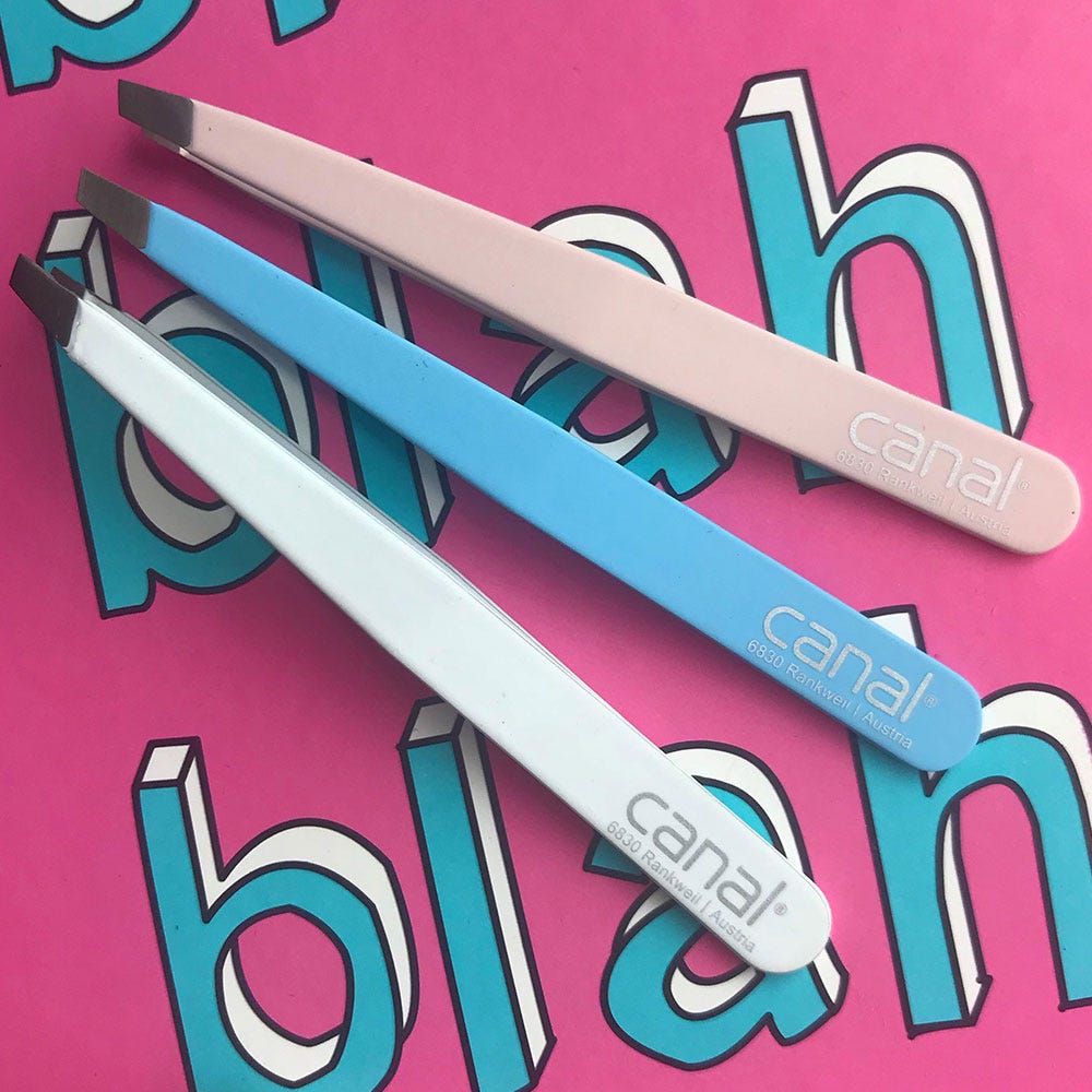 Canal Haarpinzette schräg mint rostfrei 95 mm