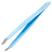 Canal Haarpinzette schräg hellblau rostfrei 95 mm