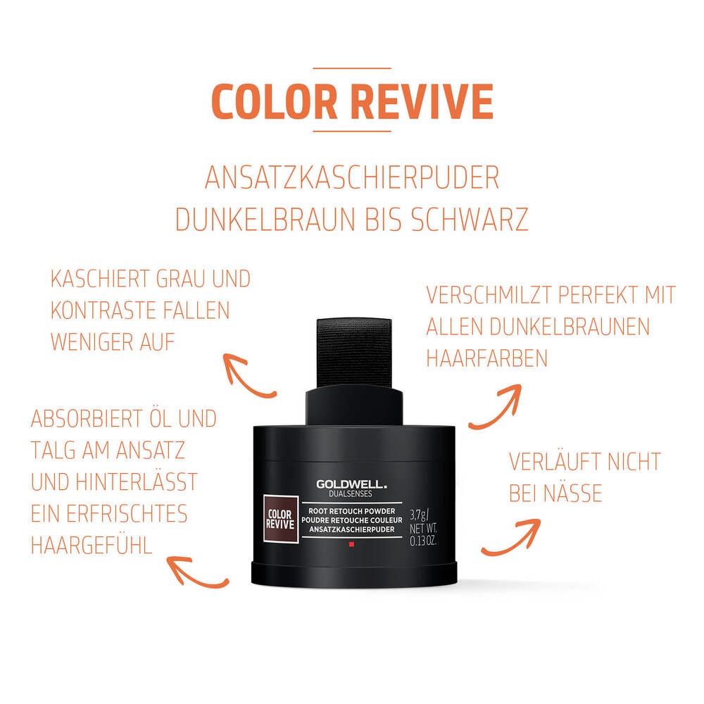Goldwell Dualsenses Color Revive Ansatzpuder Dunkelbraun bis Schwarz 3,7 g