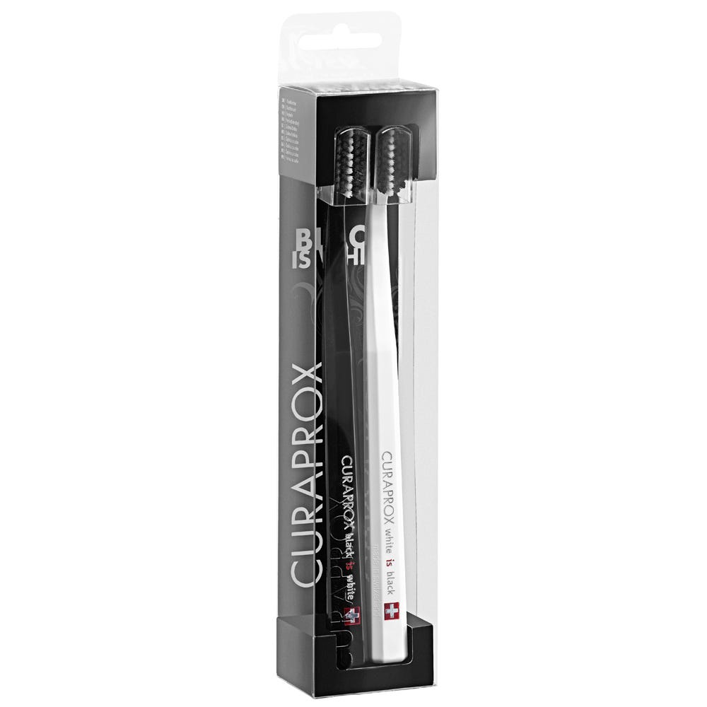 CURAPROX Black is White Zahnbürsten Duo schwarz/weiß