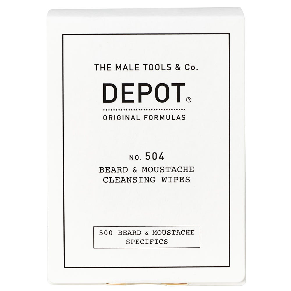 DEPOT 504 Beard & Moustache Cleansing Wipes 12er Pack