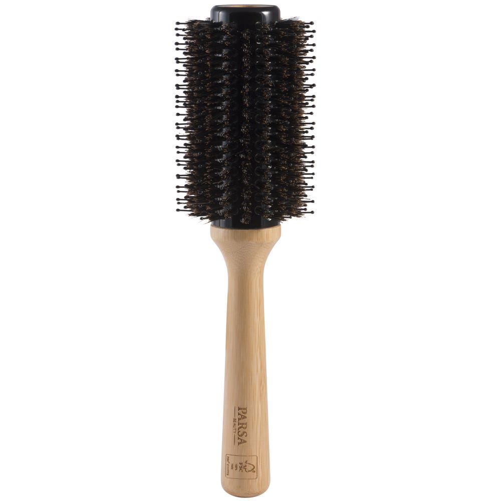 PARSA Beauty Profi FSC Holz Haarbürste Rundfön mit Mischborsten 33 cm