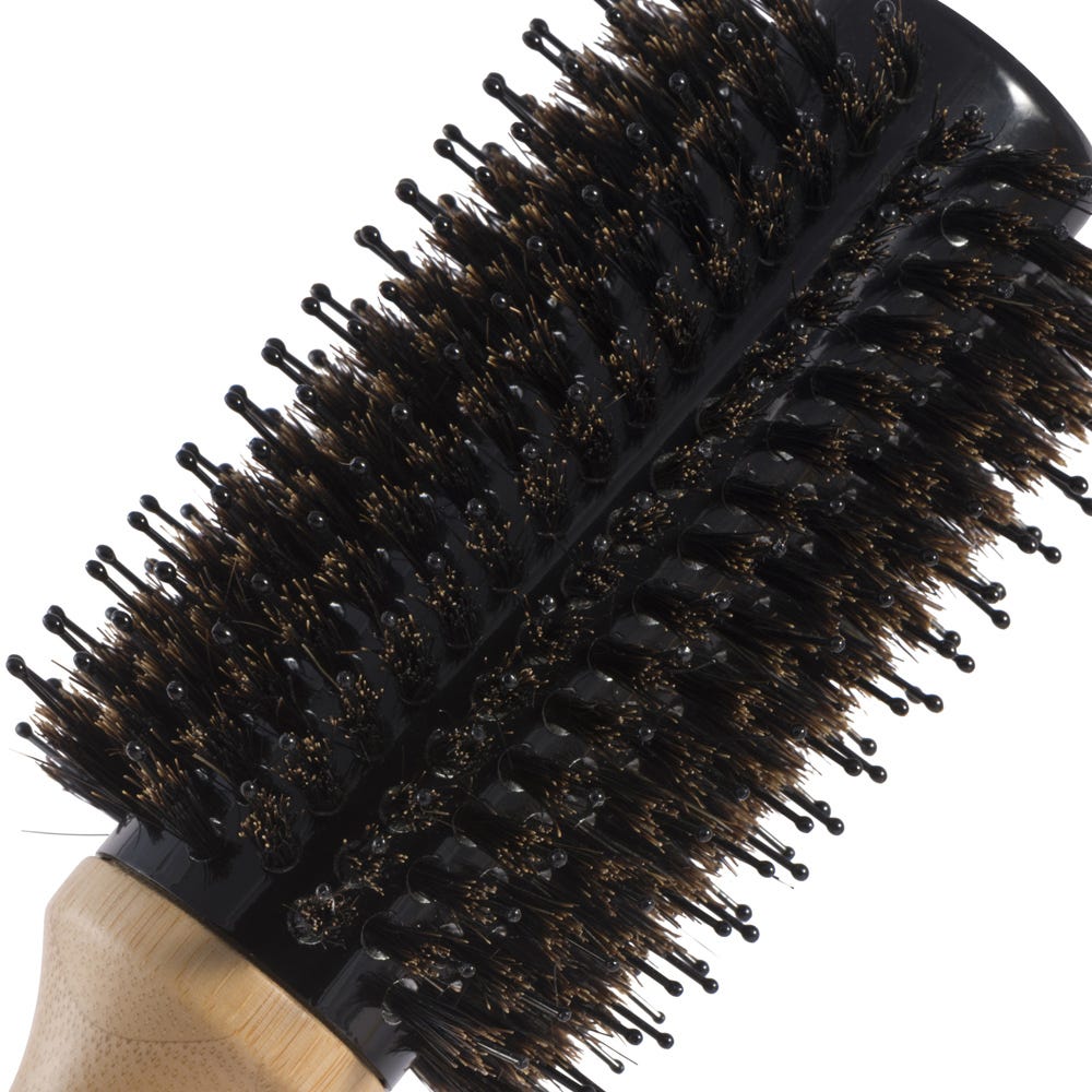 PARSA Beauty Profi FSC Holz Haarbürste Rundfön mit Mischborsten 33 cm