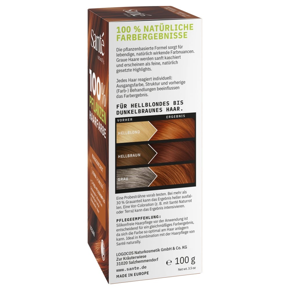 SANTE Pflanzenhaarfarbe - mahagonirot 100 g
