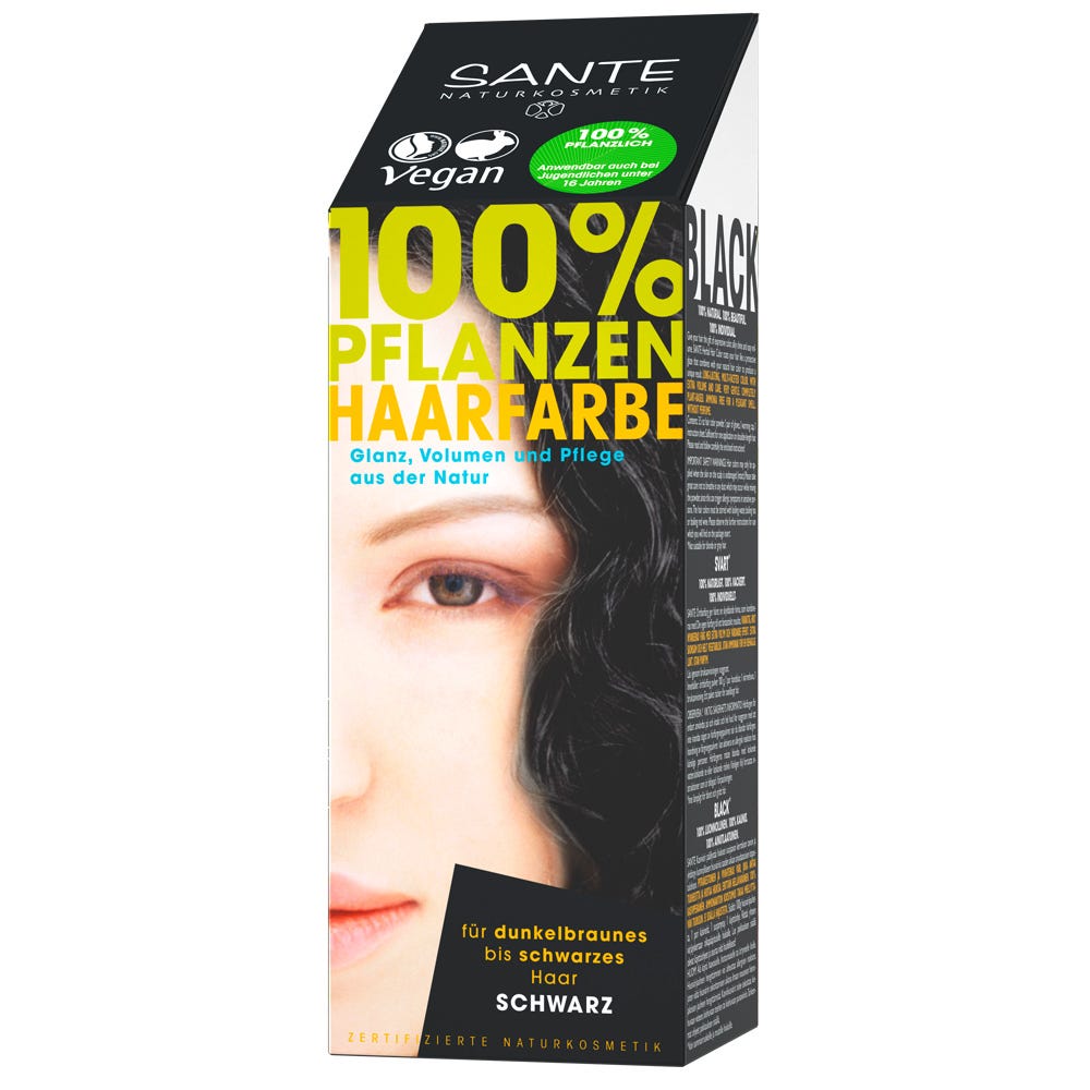 SANTE Pflanzenhaarfarbe - schwarz 100 g 