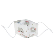 PARSA Beauty Waschbare Mund- und Nasenmaske Kind Print Katze grau