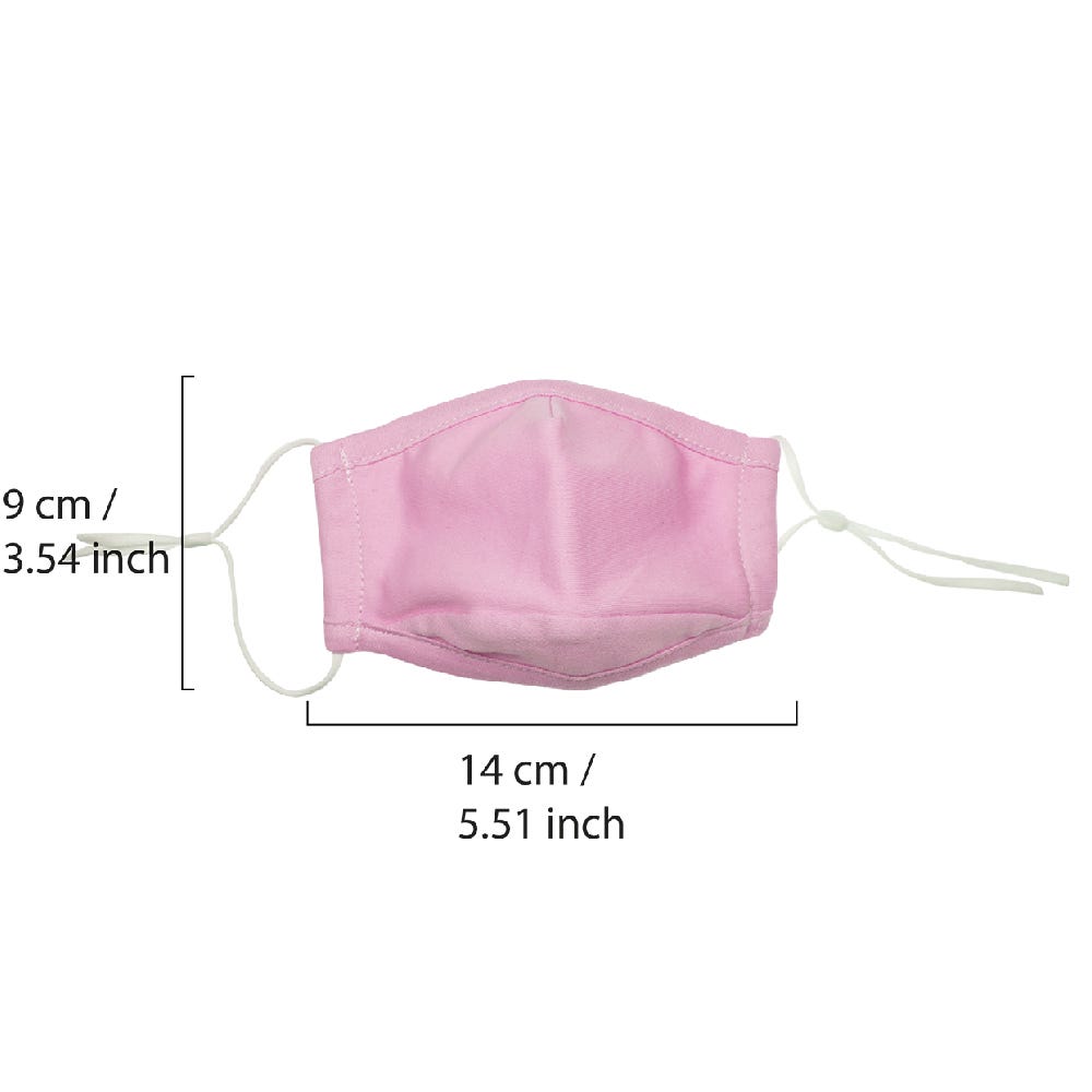 PARSA Beauty Waschbare Mund- und Nasenmaske Kind rosa