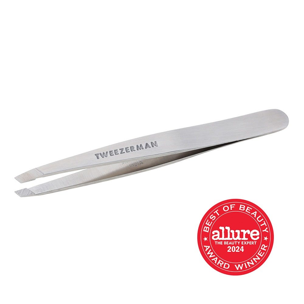 TWEEZERMAN Schräge Pinzette Silver