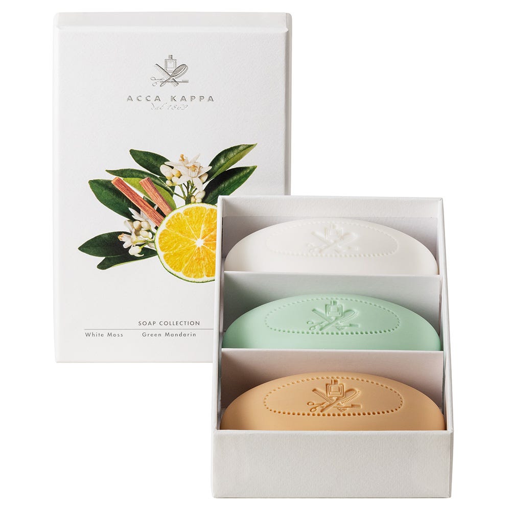 Acca Kappa Soap Set White Moss, Virginia Rose & Calycanthus 3 x 150 g 