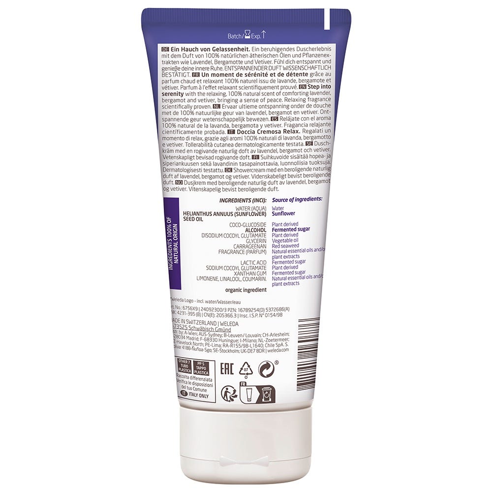 Weleda Relax Shower Cream Lavendel 200 ml