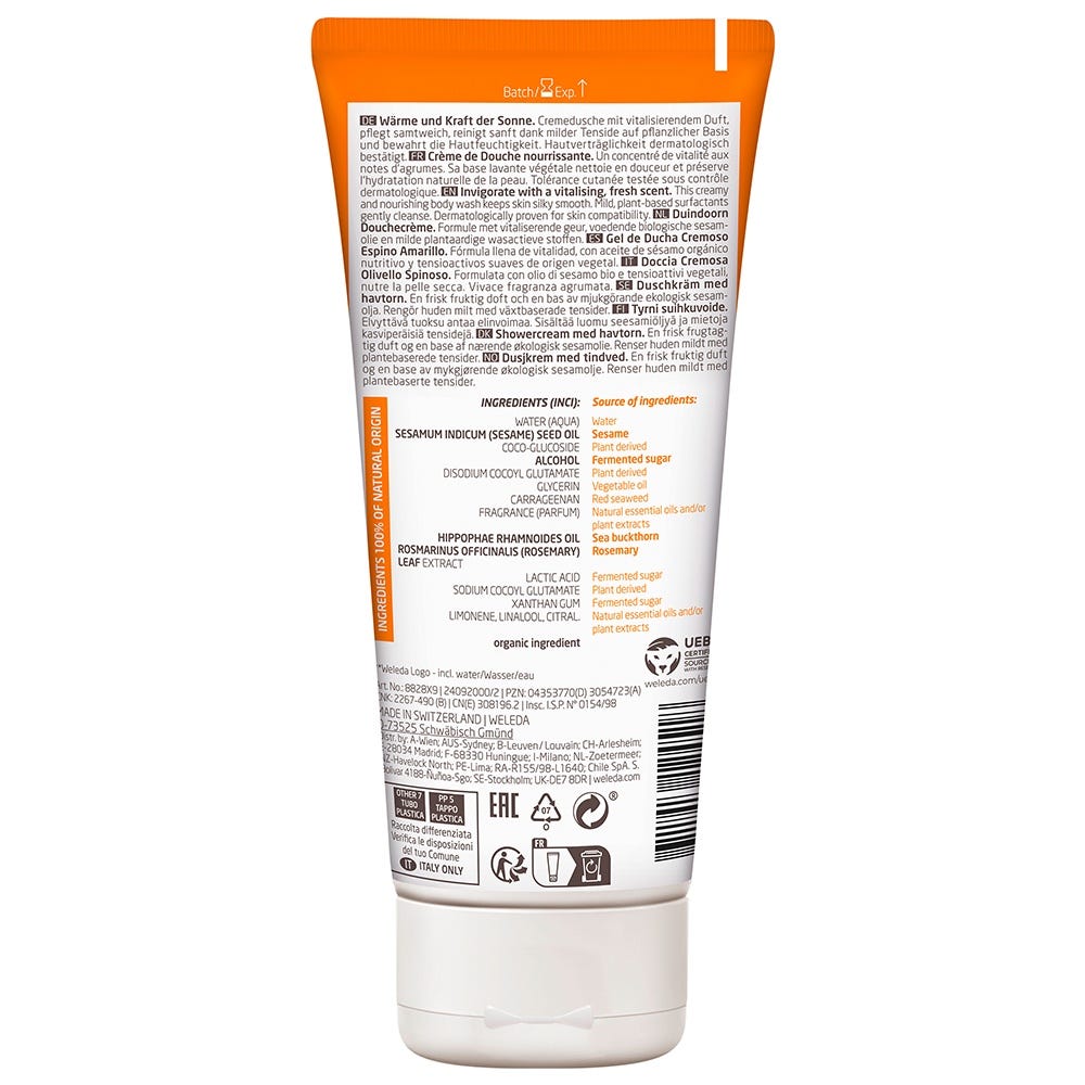 Weleda Vitality Shower Cream Sanddorn 200 ml 