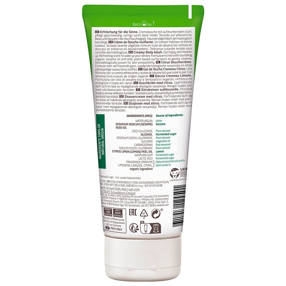 Weleda Refresh Shower Cream Citrus 200 ml