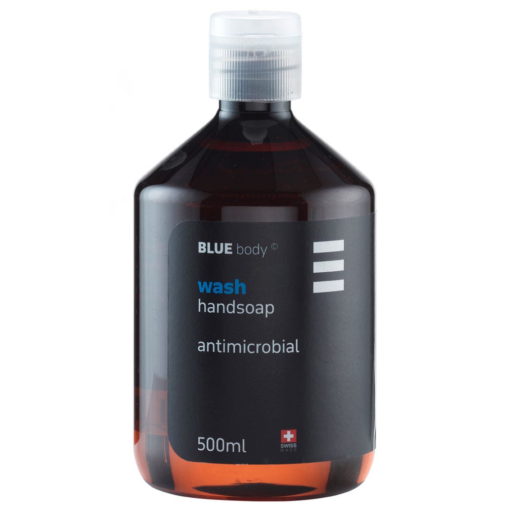Blue body wash handsoap antimicrobial 500 ml