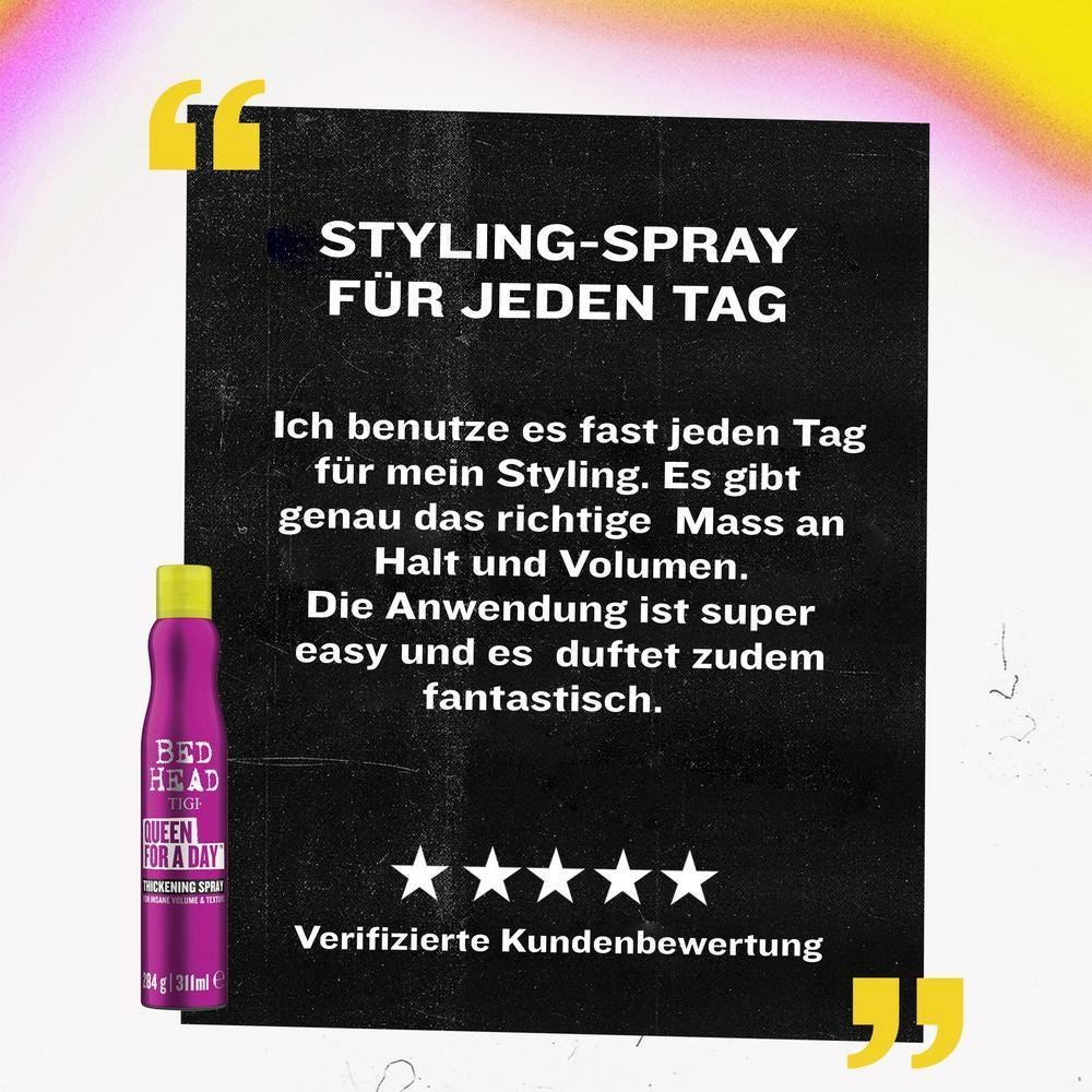 Tigi Bed Head Row Queen For A Day Spray Aero 311 ml