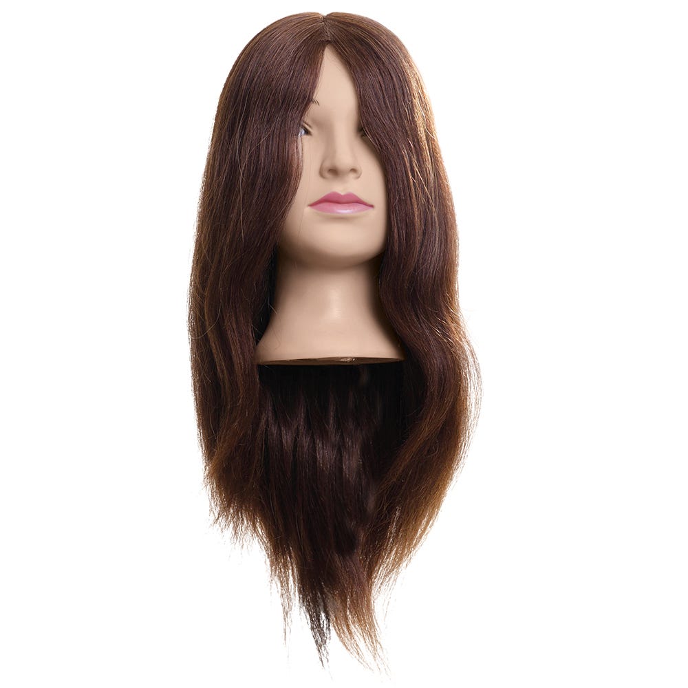 Efalock Übungskopf Lina Naturhaar-Mix braun 50 cm