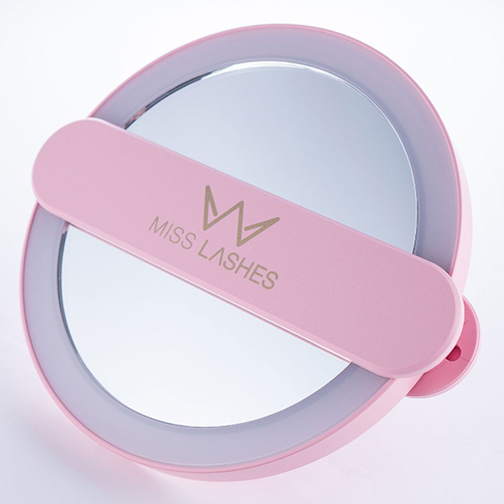 Miss Lashes Handspiegel mit LED Beleuchtung