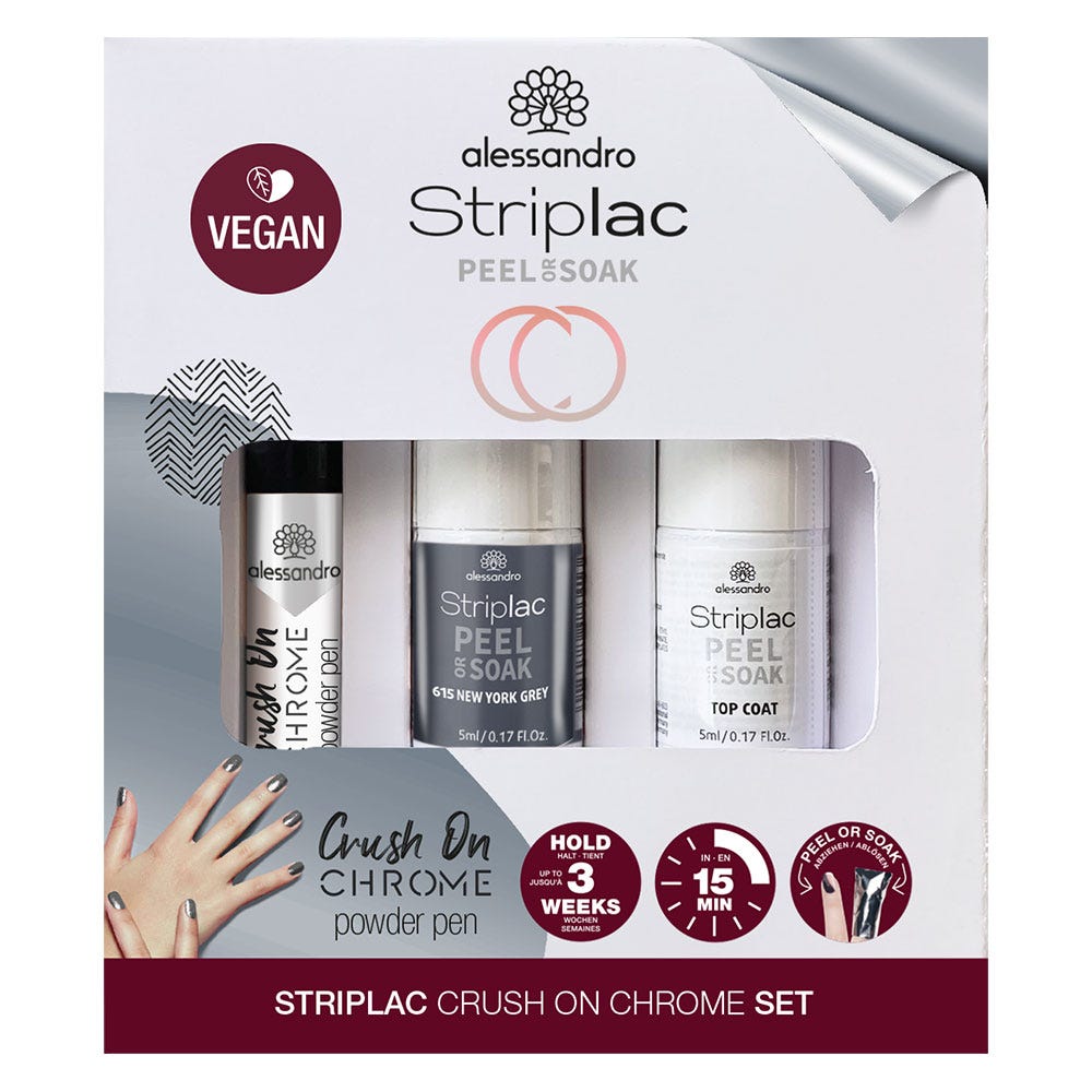 alessandro International Striplac Silver Crush On Chromeset 3er 