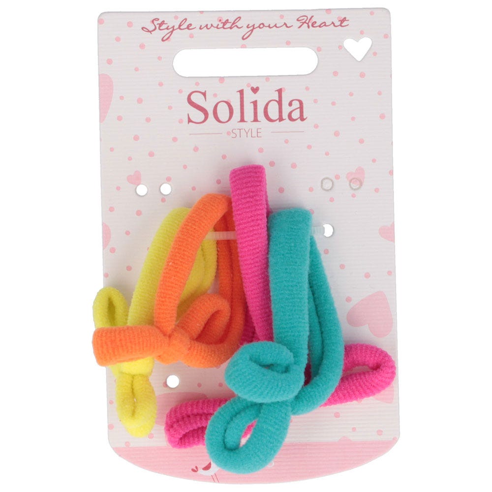 Solida Zopfabbinder Uni Schleife bunt 4 Stk.