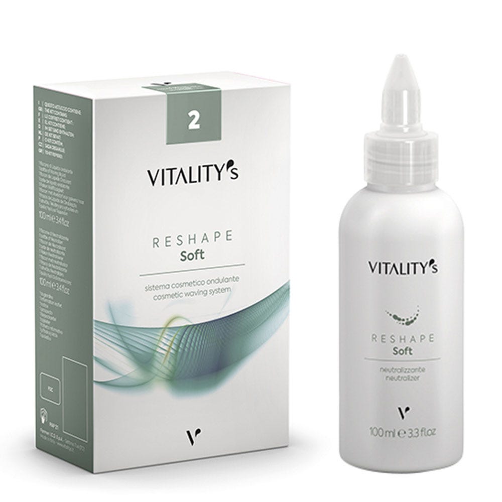 Vitality's Reshape Kit Permanent Soft 2 100 ml + Dauerwellsystem treated Hair 100 ml 