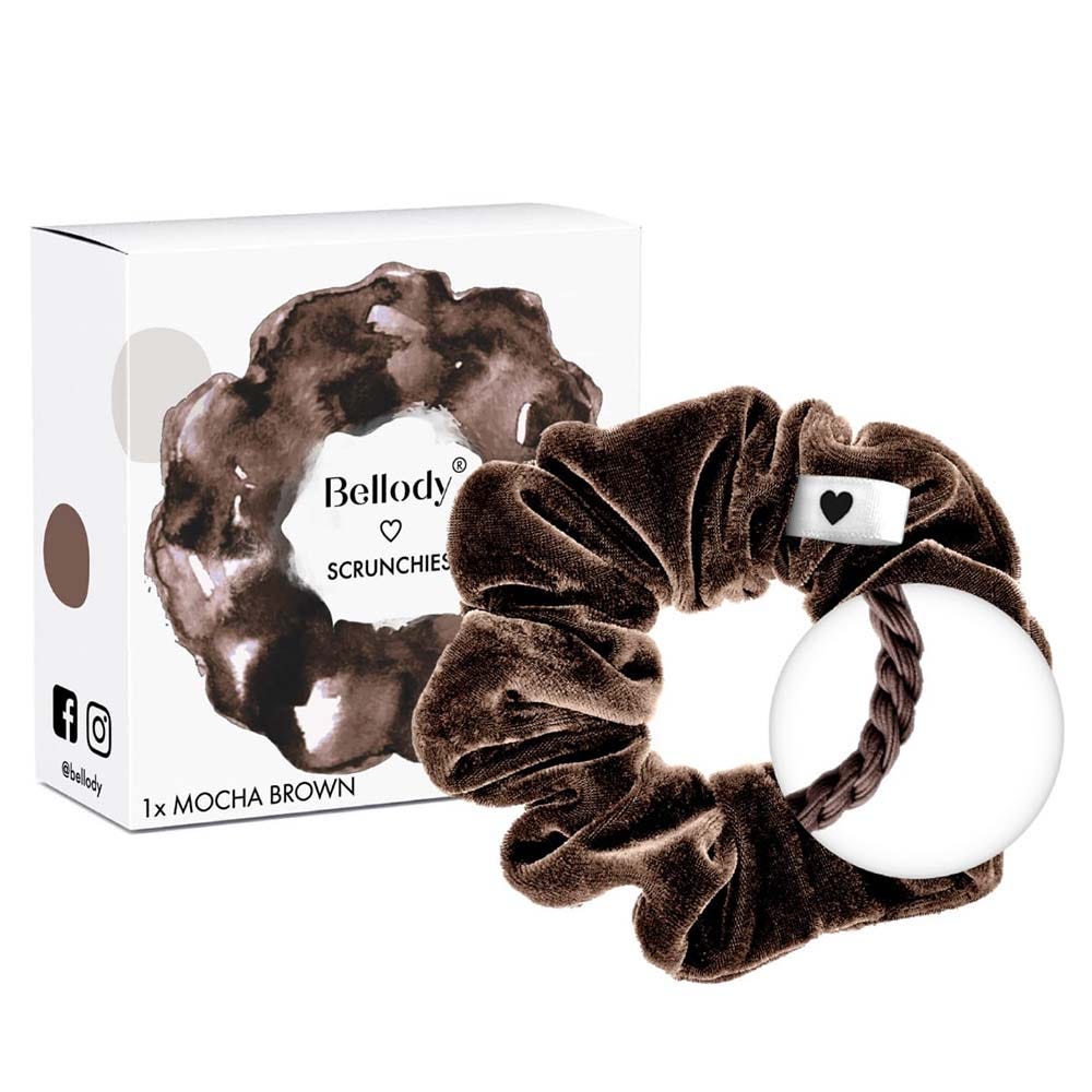 Bellody Original Velours Scrunchie Mocha Brown