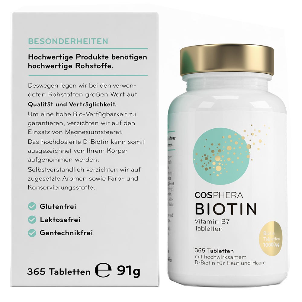 COSPHERA Biotin Tabletten 365 Stück