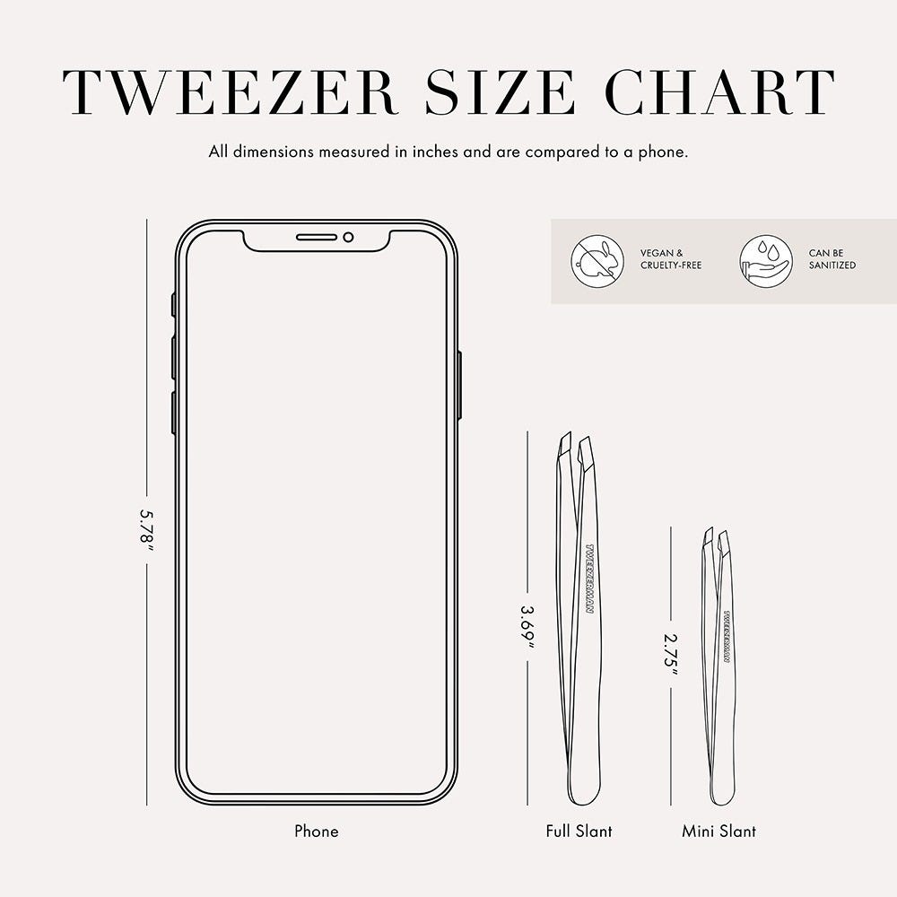 Tweezerman Mini Schräge Pinzette Etui Rose Gold