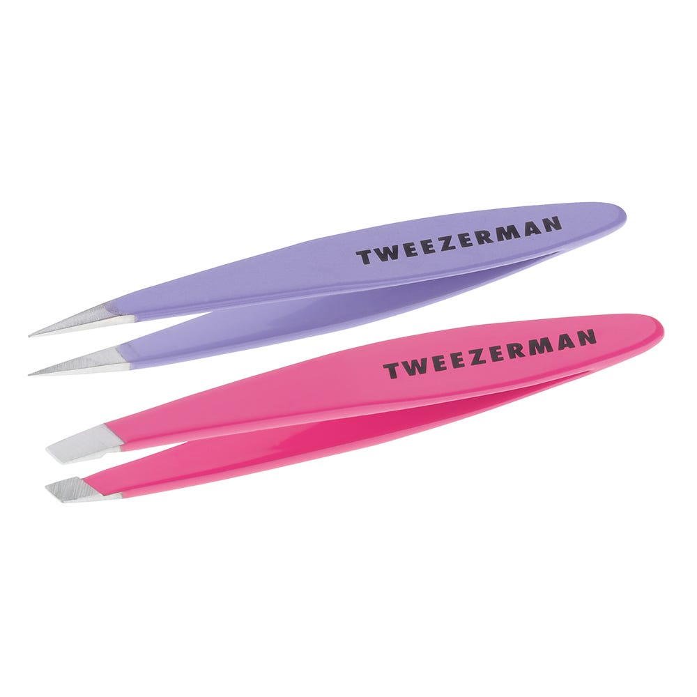 weezermann Mini Slant and Point Tweezer Set-Oval