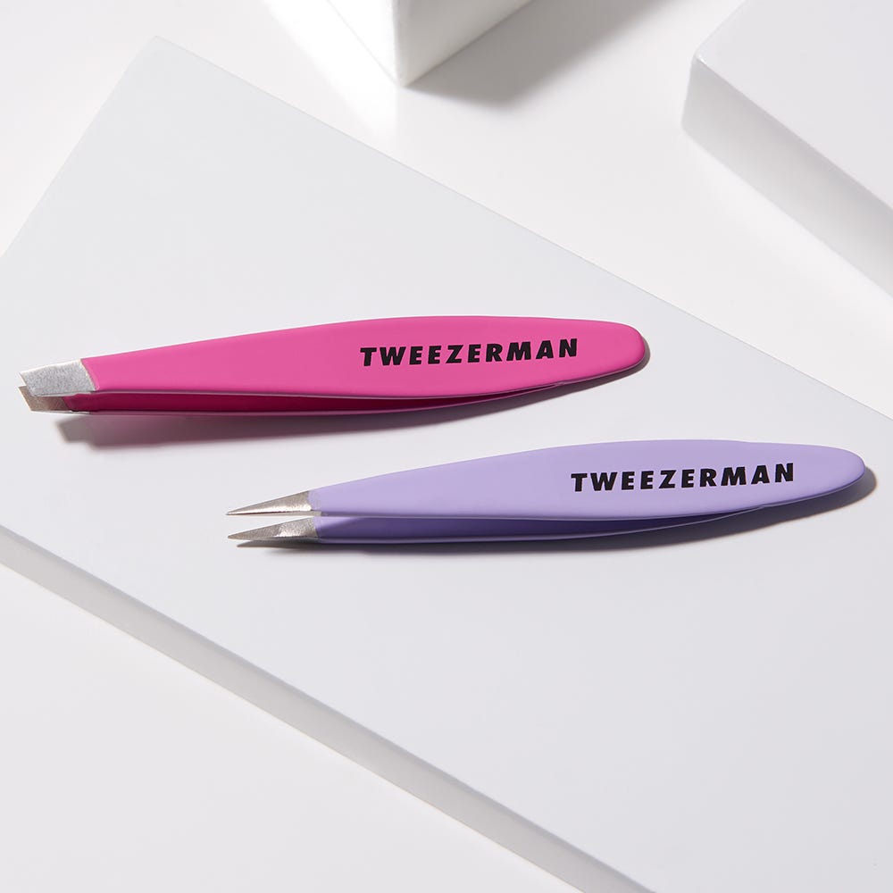 weezermann Mini Slant and Point Tweezer Set-Oval