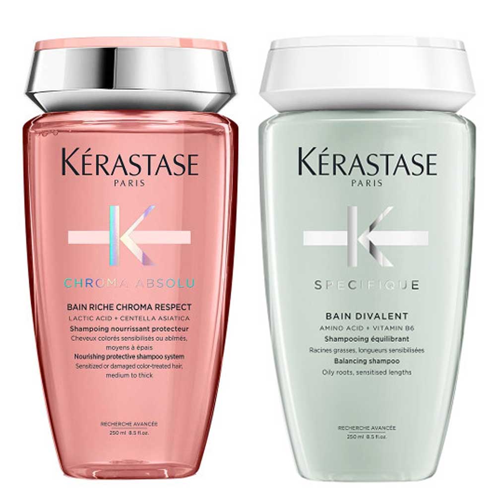 Kérastase Coloriertes Haar fettiger Kopfhaut Bundle