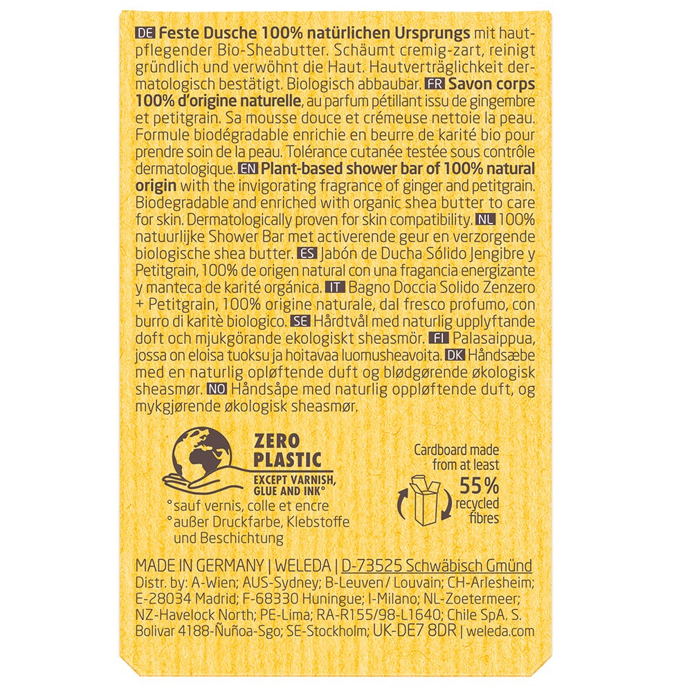 Weleda Shower Bar feste Dusche Ginger + Petitgrain 75 g