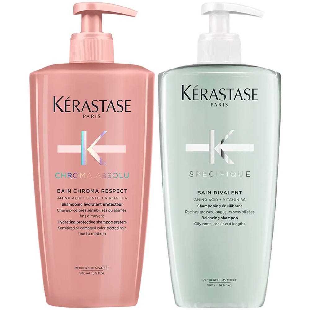 Kérastase Chroma Absolu Bain Riche Respekt + Kérastase Specifique Bain Divalent Duo Bundle (lt. LP deaktiv)