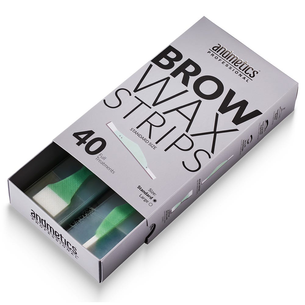 andmetics Brow Wax Strips Standard 40 Stück 