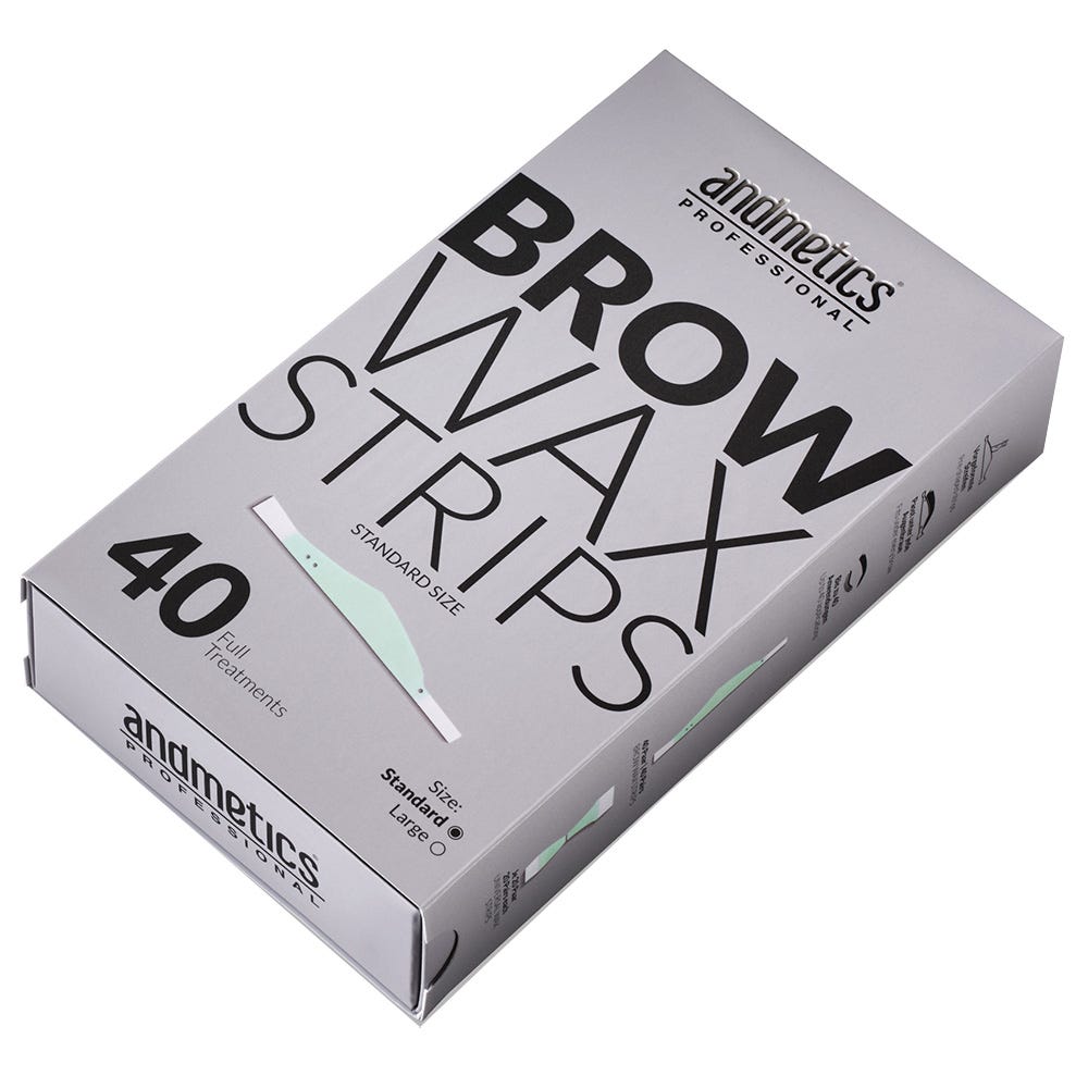 andmetics Brow Wax Strips Standard 40 Stück 