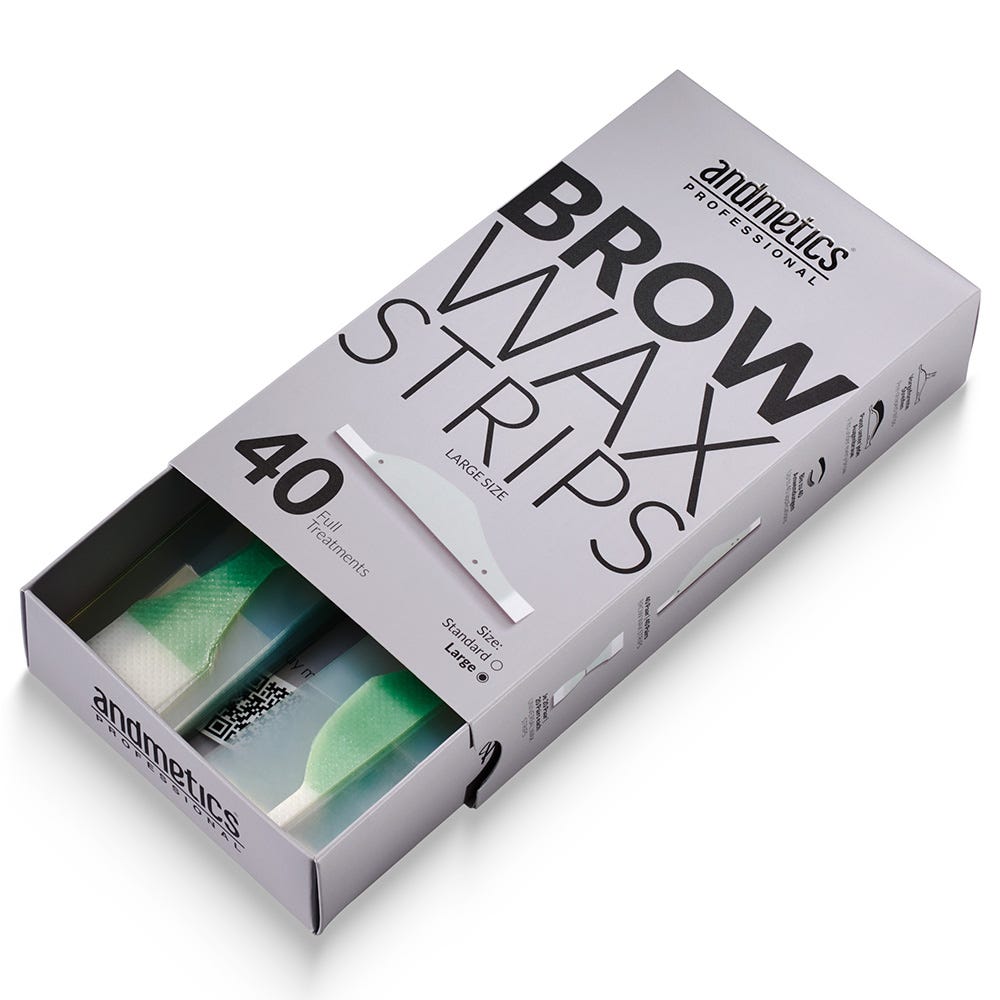 andmetics Brow Wax Strips Large 40 Stück