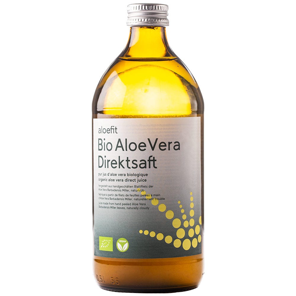 Rainbow aloefit Aloe Vera Bio Saft 500 ml 2+1 gratis Bundle