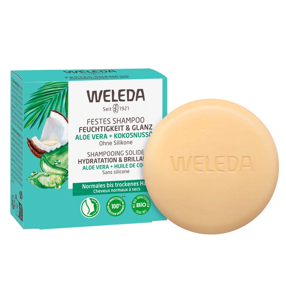 Weleda festes Shampoo Feuchtigkeit & Glanz 50 g
