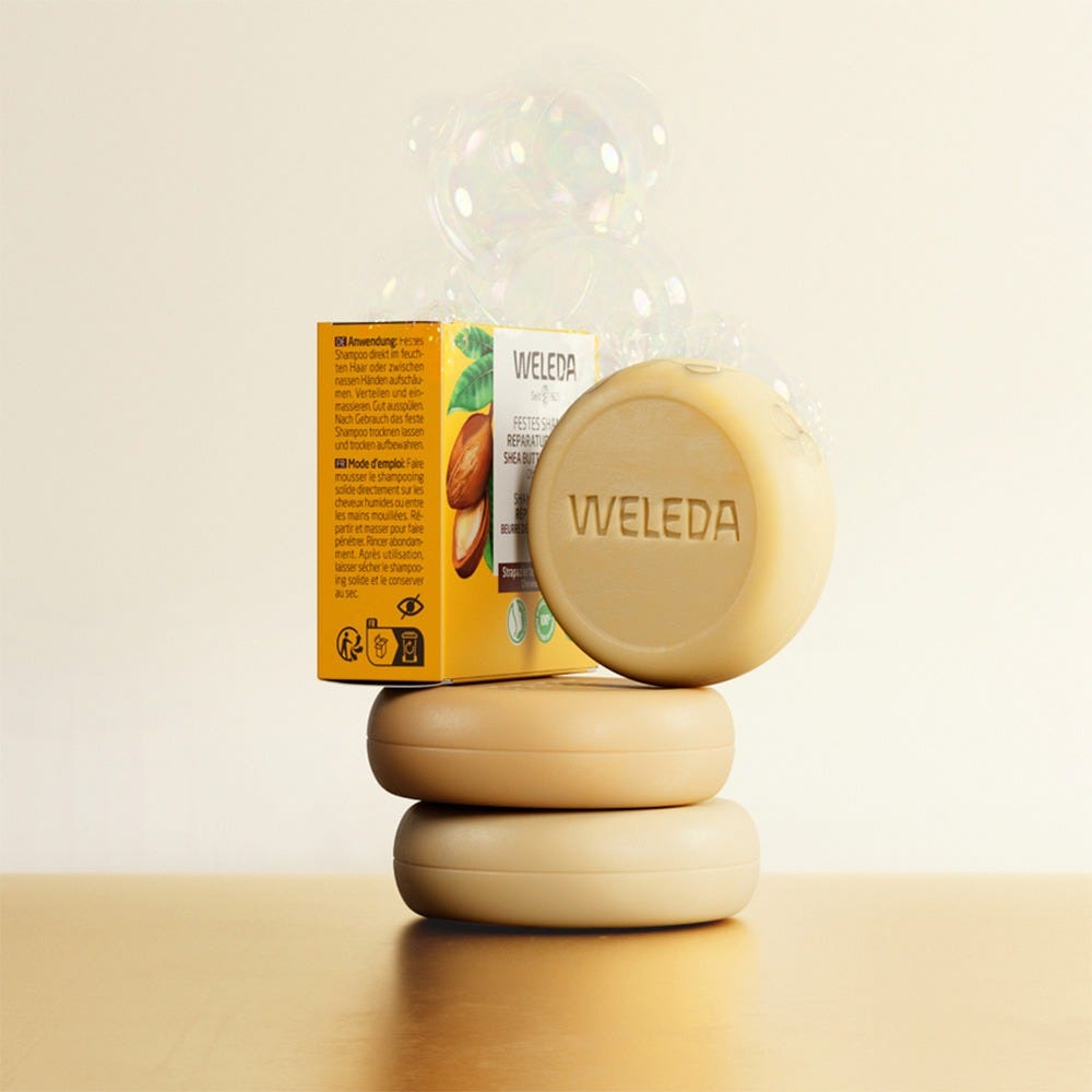 Weleda festes Shampoo Reparatur & Pflege 50 g