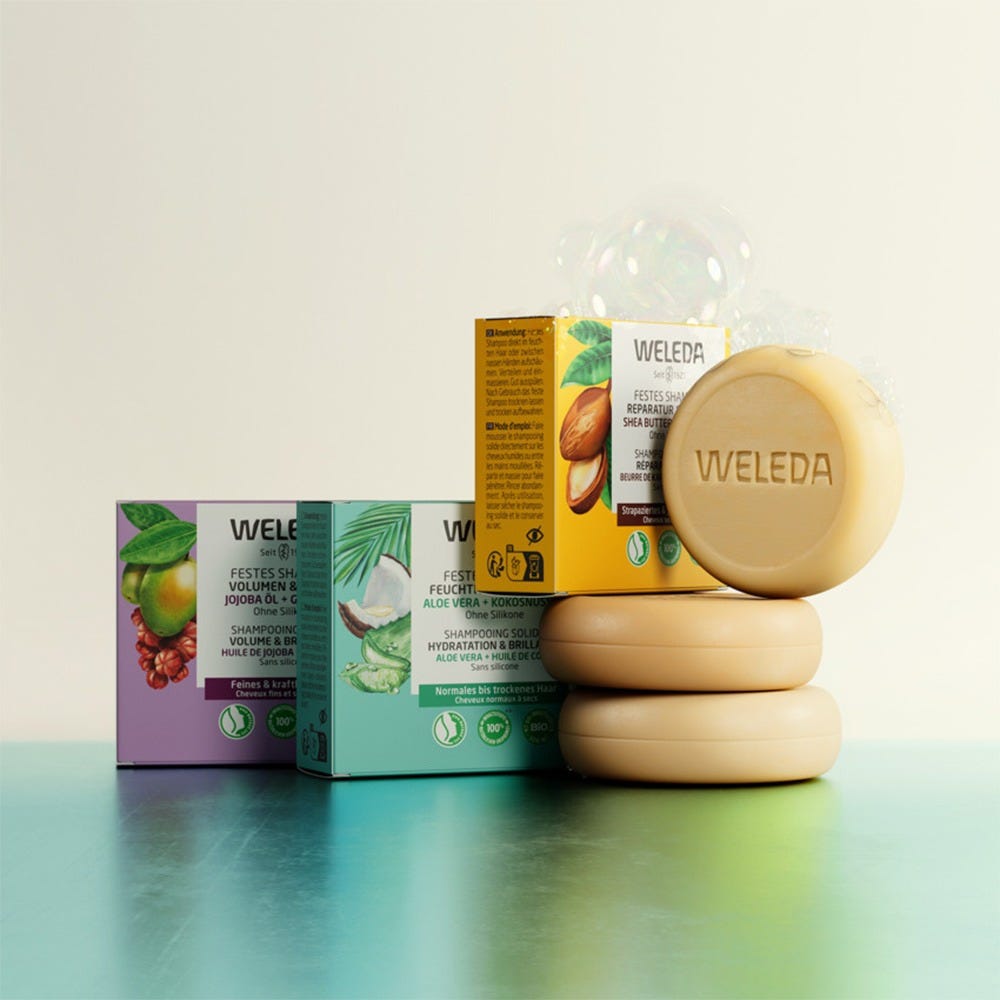 Weleda festes Shampoo Reparatur & Pflege 50 g