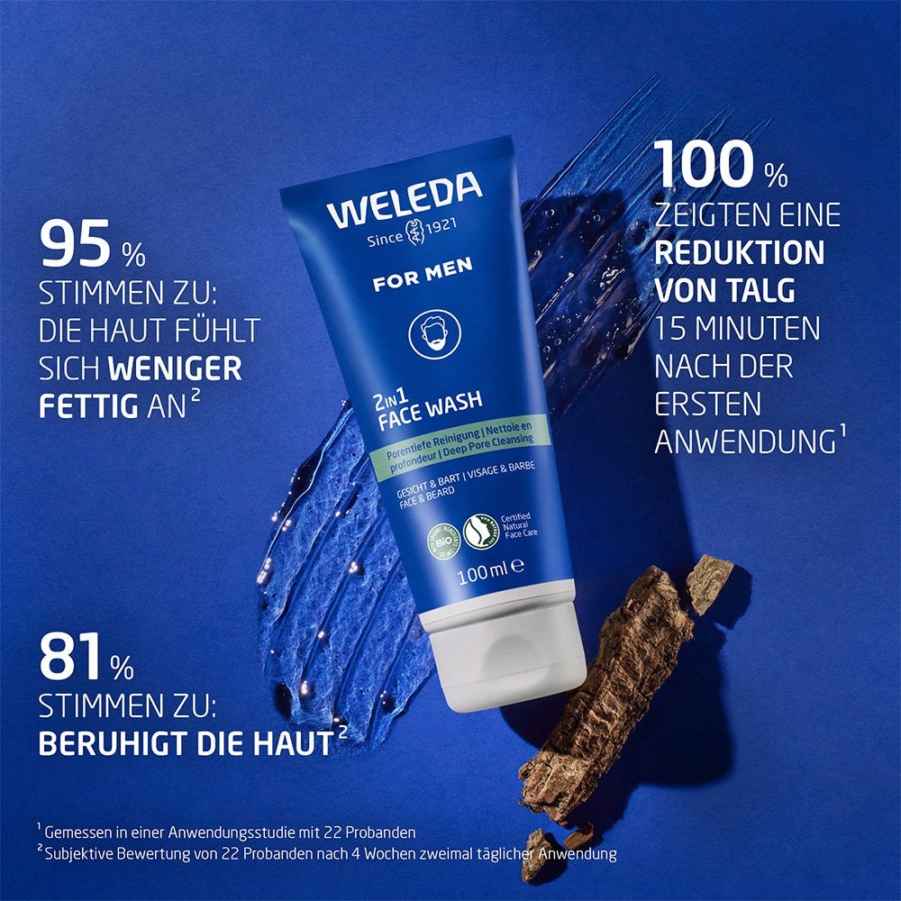 Weleda For Men 2in1 Face Wash 30 ml