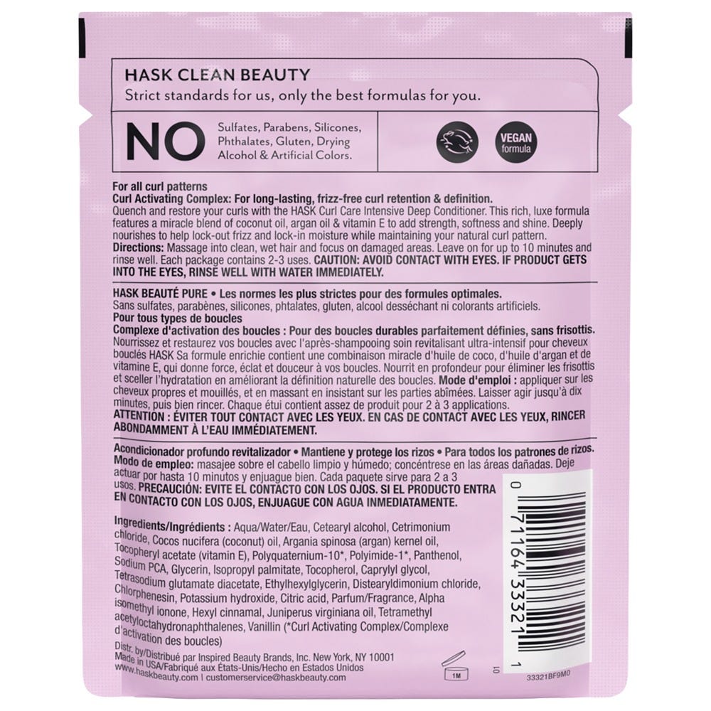 Hask Curl Care Deep Conditioner Sachet 50 ml