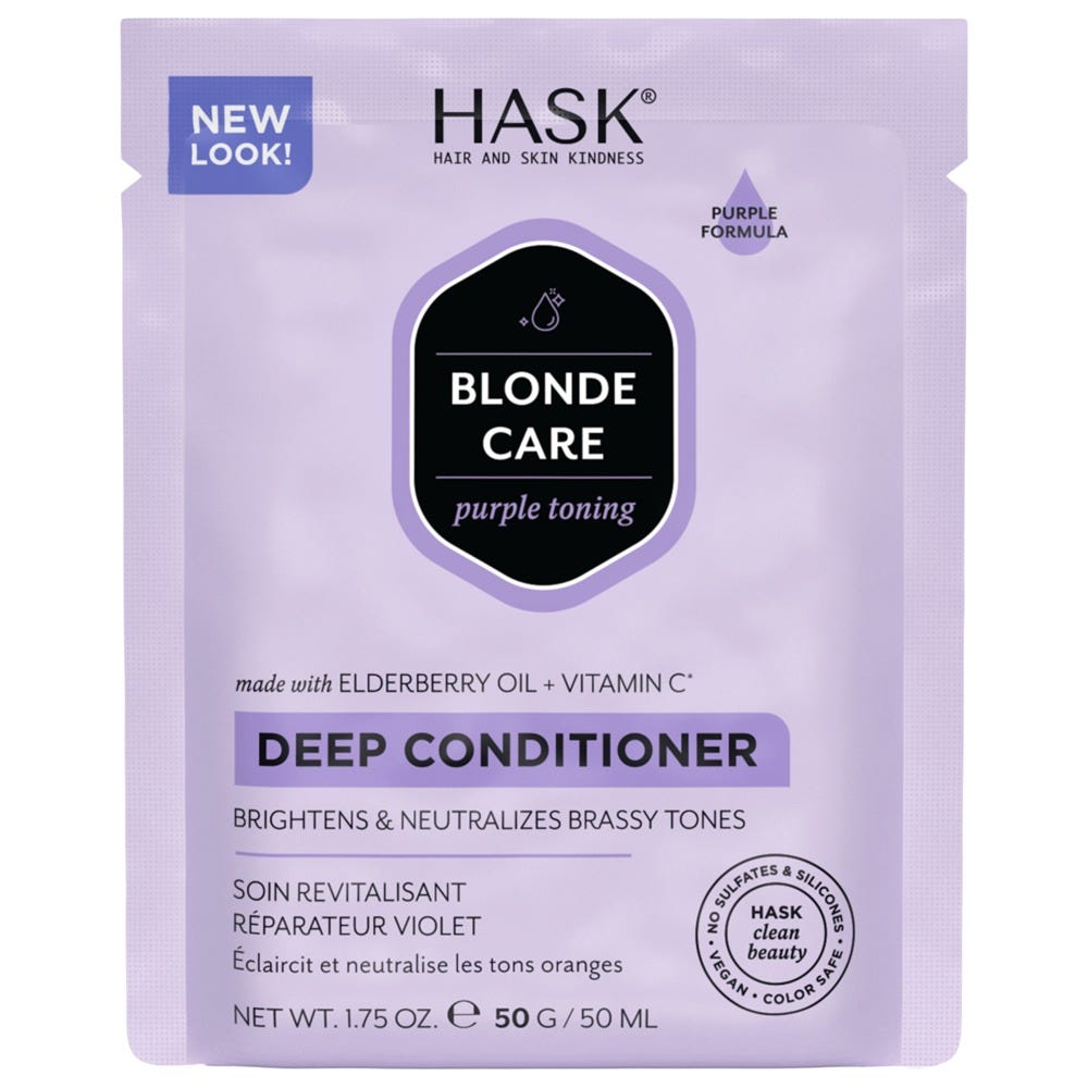 Hask Blonde Purple Toning Deep Conditioner Sachet 50 ml