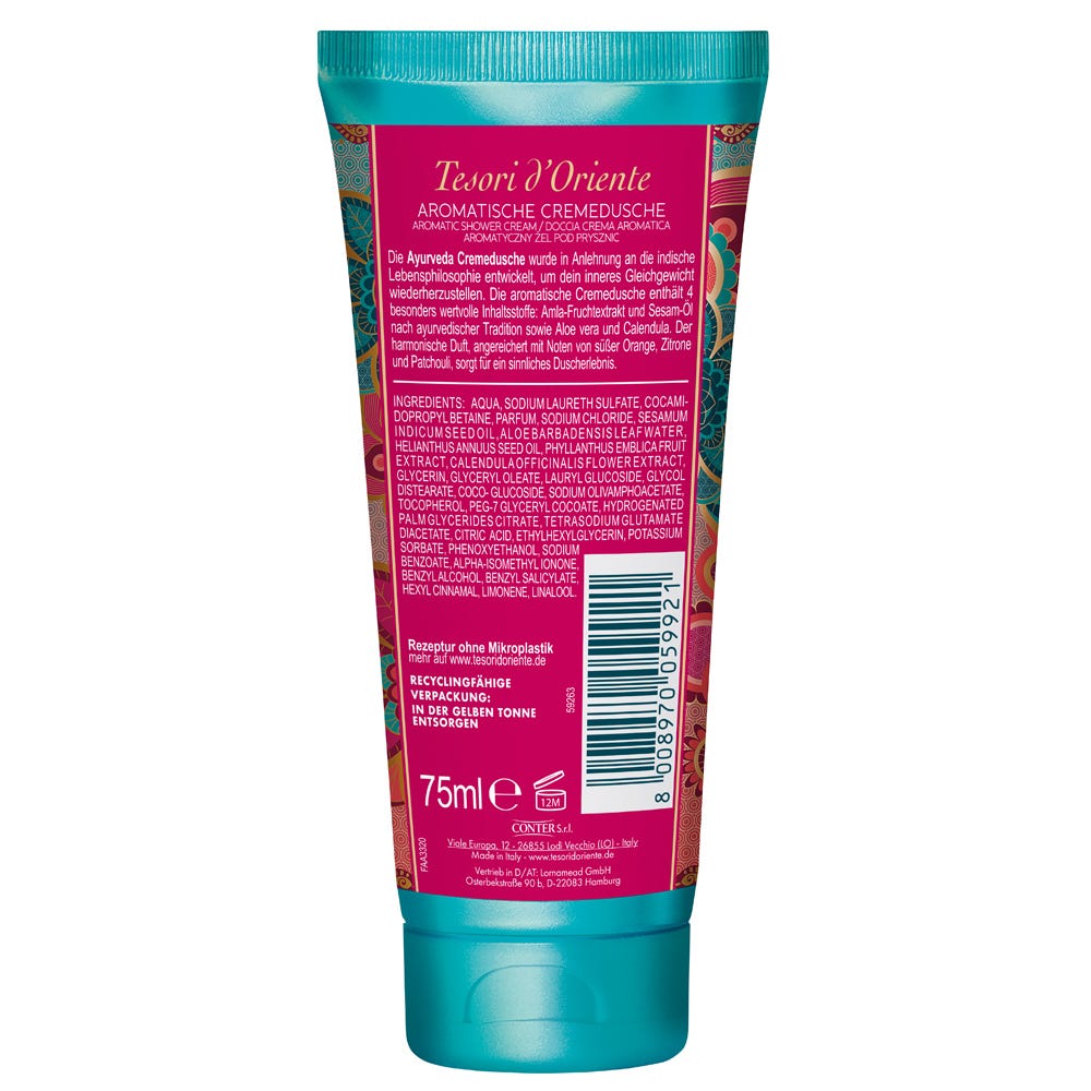 Tesori d'Oriente Cremedusche Ayurveda Mini 75 ml