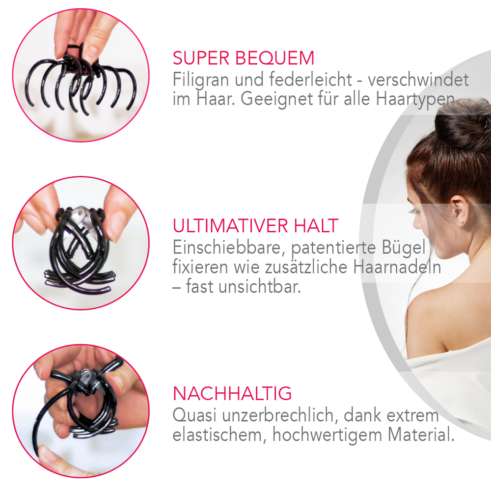 doouup Classic Black Haarklammer