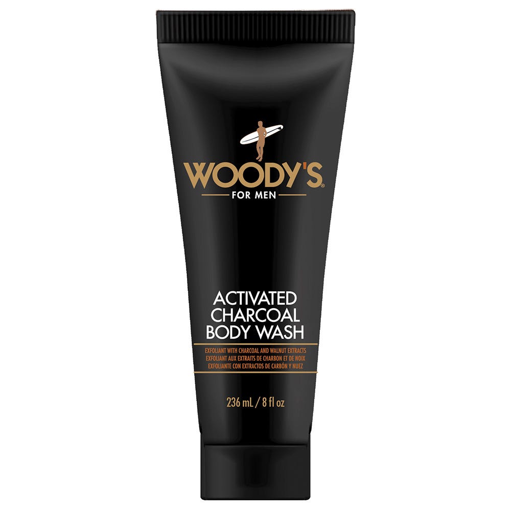 Woody's Activated Charcoal Body Wash 236 ml