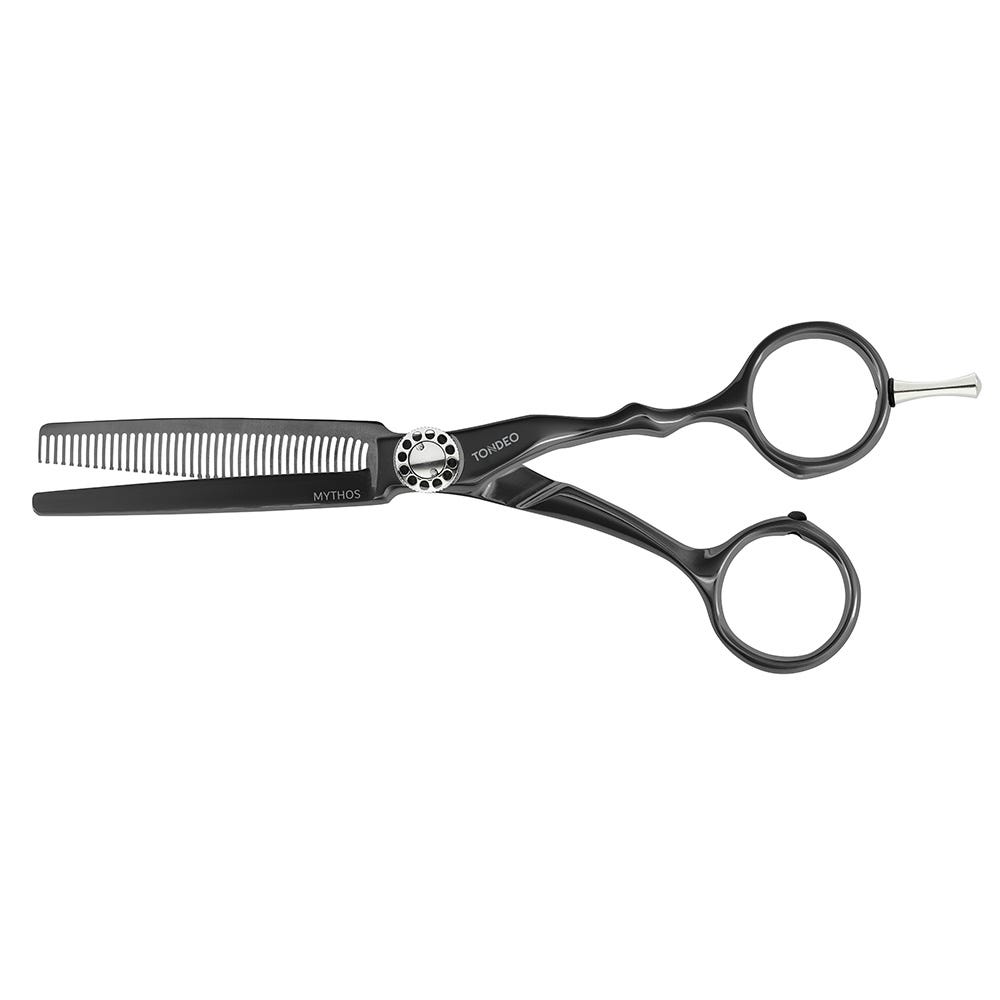 Tondeo Modelierschere MYTHOS BLACK Offset 5.75 Wave (36) CONBLADE